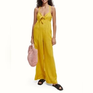 NWT Scotch & Soda knotted linen jumpsuit M